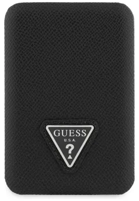 Produktbild von Guess PolyurethanGrained Triangle Logo Magsafe 5.000mah Powerbank Schwarz  Schwarz One Size