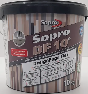 Produktbild von Sopro DF 10 Fliesen 10 kg Design Fuge Fugenmasse Fugenmörtel 1-10mm grau-15