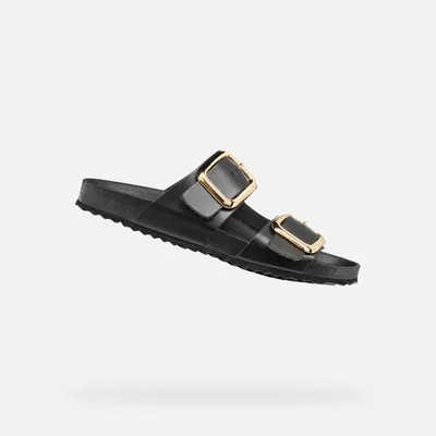 Produktbild von Geox Schwarze Damenpantoffeln von Brionia R 42