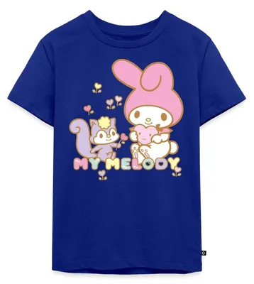 Produktbild von Spreadshirt My Melody Pflückt Mit Risu Herzblümchen Kinder Premium T-Shirt, 110/116 (4 Jahre), Royalblau