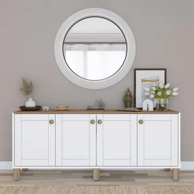 Produktbild von Skye Decor, Hochwertiger Konsolentisch (3 Teile) - Saphir Eiche, 100% Melamin, 180 cm