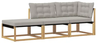 Zdjęcie produktu dla Zestaw wypoczynkowy ogrodowy vidaXL, biały i jasnoszary, 241,5 x 83 x 73 cm