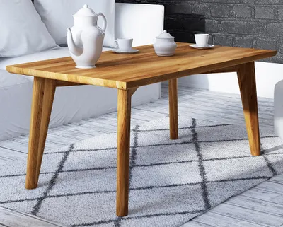 Produktbild von Couchtisch Timaru 04 Wildeiche massiv geölt - Abmessungen: 80 x 60 x 48 cm (B x T x H)