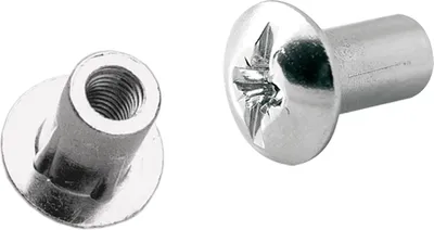 Produktbild von Hülsenmutter M6 mit Rille Flachkopfmutter Länge 31 mm ø 8 mm Stahl vernickelt