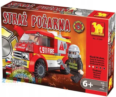 Produktbild von Dromader Bausteine Feuerwehrauto Konstruktionsspielzeug für Jungen