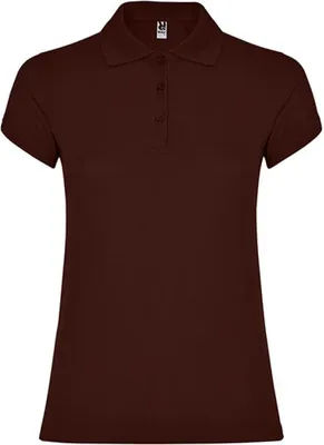 Produktbild von Roly PO6634 | Damen Star Woman Poloshirt, Piqué - Farbe: Chocolate 87 - Größe: L