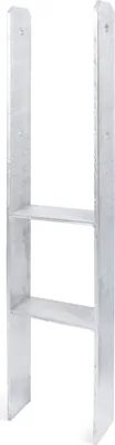 Produktbild von Alberts H-Pfostenträger |  feuerverzinkt | lichte Breite 161 mm | Gesamthöhe 800 mm | Materialstärke 8 mm