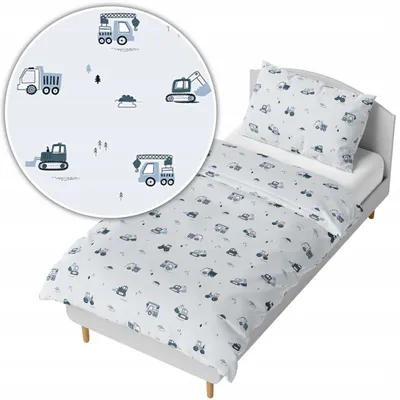 Produktbild von Ankras Kinderbettwäsche 140x200cm Bagger Motiv
