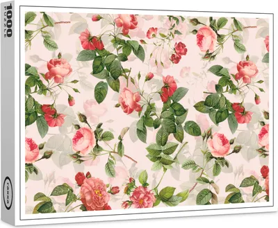 Produktbild von raxxa Premium-Puzzle "Verwobene Rosen: Kunst aus einer anderen Zeit", 1000 Teile