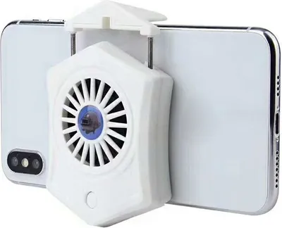Productafbeelding van Telefoonkoeler voor gamers, verstelbare ventilatorhouders, koelkussens, mobiele verwarmers, koellichamen, wit