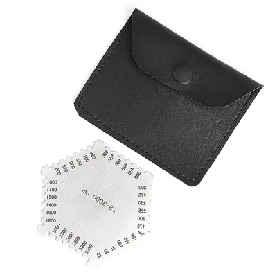 Productafbeelding van Natte Filmdikte Kam - Dikte Gauge - Coating Meten - Roestvrij Staal - 25-3000 um - Zilver