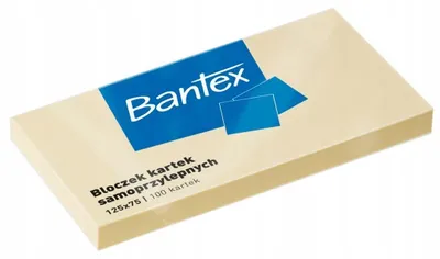 Produktbild von Bantex Haftnotizen Gelb 100 Blatt 125x75 mm