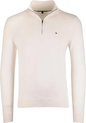 Produktbild von Tommy Hilfiger Half-Zip Pullover cremefarben Baumwolle einfarbig