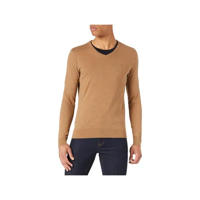 Produktbild von Tom Tailor Basic V-Neck Herren Pullover, Größe:XL, Farbe:Active Tobacco Melange