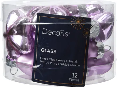 Produktbild von Christbaumschmuck Sterne 4cm Glas 12 Stück - Helllila