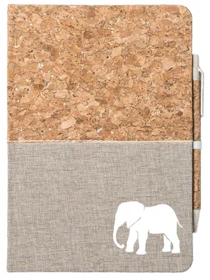 Produktbild von Huuraa Notizbuch A5 Elefant Silhouette 80 Blatt inkl. Kugelschreiber Tagebuch Geschenkidee