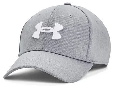 Produktbild von Under Armour Men's Blitzing Low Stretch Fit Cap - Steel / / White - S/M