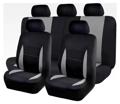 Produktbild von Universal Sitzbezüge für Autos (Vollständiges Set, Grau und Schwarz)