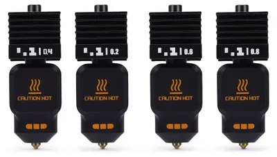 Hotend-Set 4 Stück gehärtete Stahldüsen 0,2–0,8 mm für Lab 3D-Drucker