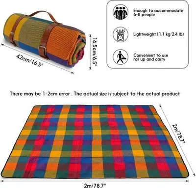 Produktbild von Famanu Picknickdecke – Hochwertig, Extra Groß und Langlebig – Picknickdecke