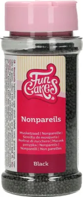 Produktbild von FunCakes Nonpareils / Zuckerperlen Black / Schwarz  80  g