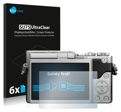 Produktbild von 6x Für Panasonic Lumix DC-GX800 Schutzfolie Savvies Displayschutz Display Schutz Folie Klar Transparent