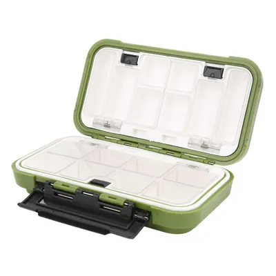 Image de Boîte à appâts en ABS, étanche, organisateur d'appâts avec rangement pour hameçons, vert