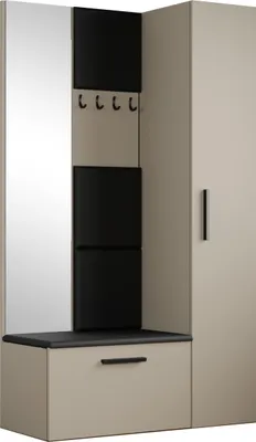 Produktbild von Masseno Garderobe-Set MODULO 120,6/204/40 cm Modern Garderobenschrank Kaschmir