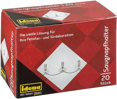 A product box for suction cup holders, showing a diamond pattern and product images.