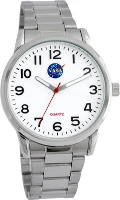 Produktbild von NASA Herrenarmbanduhr mit Edelstahlarmband Astronaut Weltall Quarzuhr 40 mm Japanisches Quarzuhrwerk - 2-MV1422-2