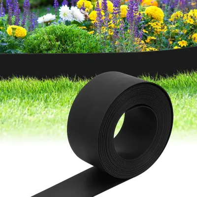 Produktbild von Kunststoff Rasenkante schwarz 20 m lang, 12,5 cm hoch