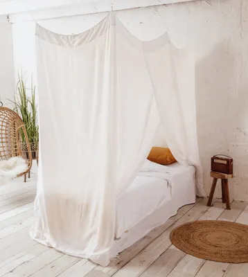 Image de Moustiquaire Deconet en bambou - Nomi - L210x L100cm BLANC - 1 pcs.