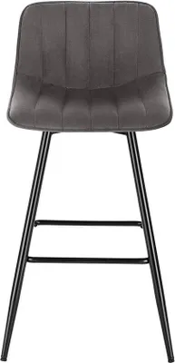 Produktbild von Industrieller Barhocker Deluxe grau Stuhl mit Rückenlehne