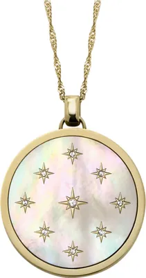 Produktbild von Fossil Halskette-Anhänger Perlmutt Edelstahl Gold-Ton 86 cm JF04864710