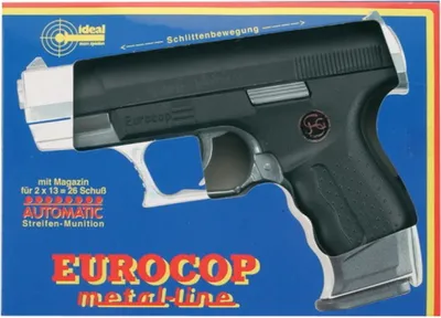 Produktbild von Pistole 13-Schuss Euro-Cop, 16,5 cm Karneval Fasching