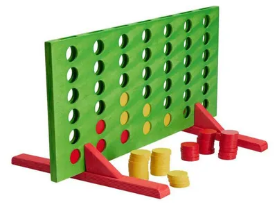 Image de 4 gagne jeu en bois jeu de société stratégique multicolore