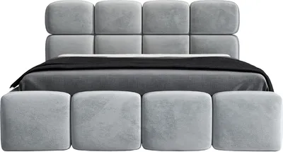 Produktbild von Polsterbett MONAKO 180 x 200 mit Matratze und Bettkasten. Farbe: Grau