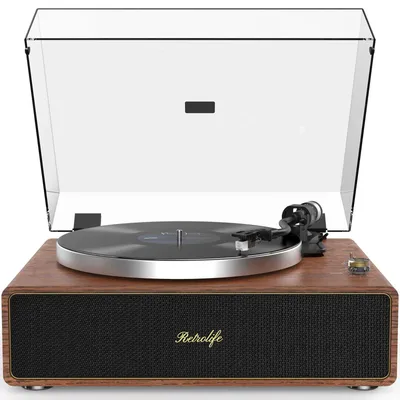 Obrázek produktu pro Gramofon s vestavěnými reproduktory, podporou Bluetooth a automatickou funkcí zastavení