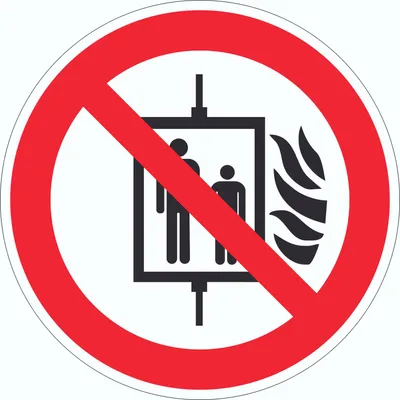 Produktbild von Aufzug im Brandfall nicht benutzen Symbol Aufkleber Kreis Ø150mm