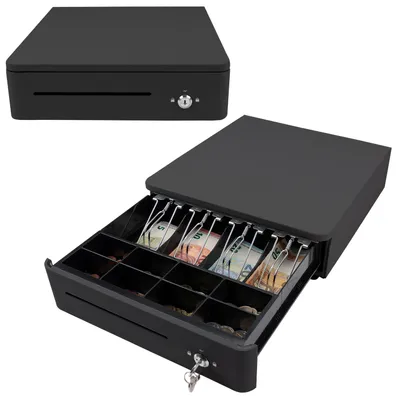 Produktbild von Kassenlade S 330 Color mit 8 Münzfächern und 4 Scheinfächern Schwarz