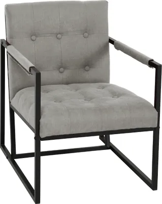 Image de SVITA Jones Fauteuil rembourré Fauteuil lounge Fauteuil individuel Fauteuil relax Fauteuil TV gris clair