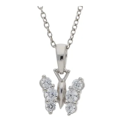 Produktbild von Kinder Anhänger 925 Silber Schmetterling mit Zirkonia JL10-02-2420