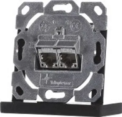 Obrázek produktu pro Telegärtner J00020A0510, 2 x RJ-45, 6a, Stříbrná