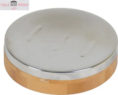 Produktbild von Villa Wesco Bambus / Edelstahl Seifenschale Seifenablage Seifenhalter Holz neu