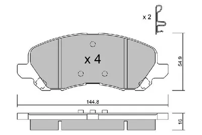 Produktbild von AISIN Bremsbeläge Satz Vorne Bremsklötze für MITSUBISHI ASX (GAW) BPMI-1001
