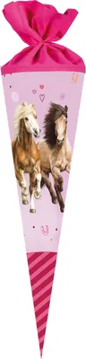 Obrázok produktu pre NESTLER 57011972 Školský kužeľ Coppenrath Pferdefreunde - okrúhly, 70 cm