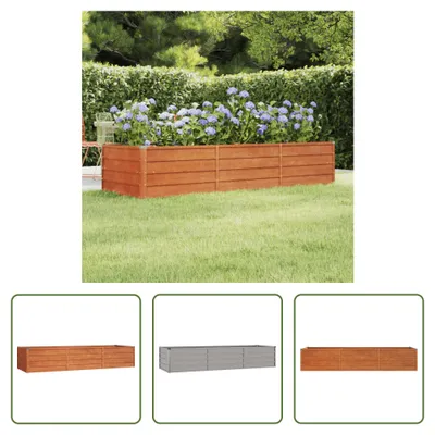 Produktbild von The Living Store Hochbeet Rostig 240x80x45 cm Cortenstahl