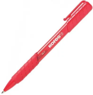Obrázek produktu pro Kores pero kuličkové K6 trojhranné s gripem 0,7 mm, červené