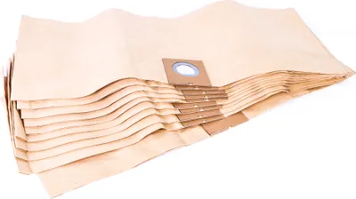 A stack of brown paper vacuum cleaner bags.