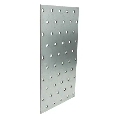 Immagine prodotto di MASTERPROOF PROFESSIONAL connettore piatto in lamiera forata 100 mm x 200 mm x 2,0 mm, zincato a caldo